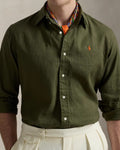 RL Olive Green Linen Shirt